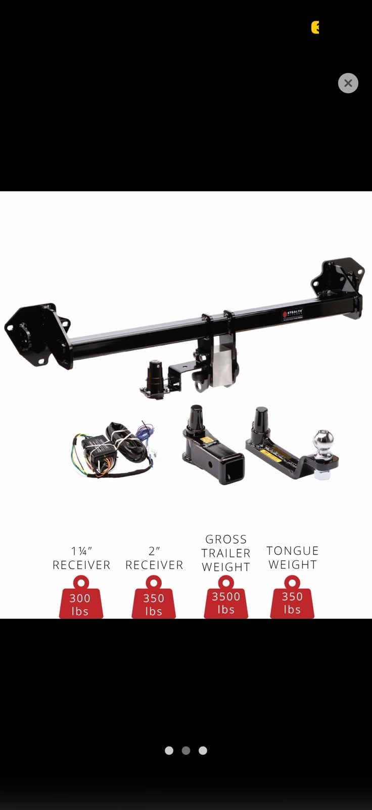 Stealth Hitches SHR32031/SHT25033 Mercedes GLC Hitch Receiver
