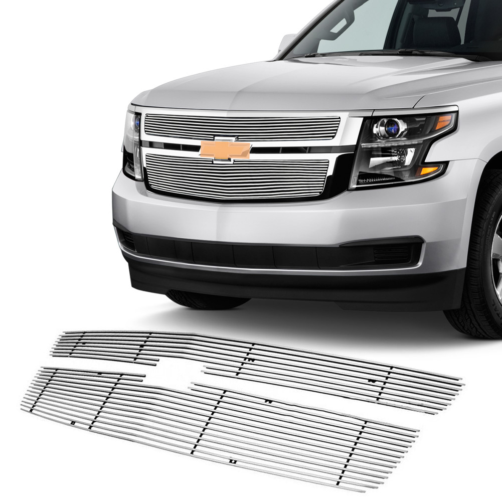 Fits 2015-2020 Chevy Suburban/Tahoe Upper Aluminum Chrome Billet Grille Insert
