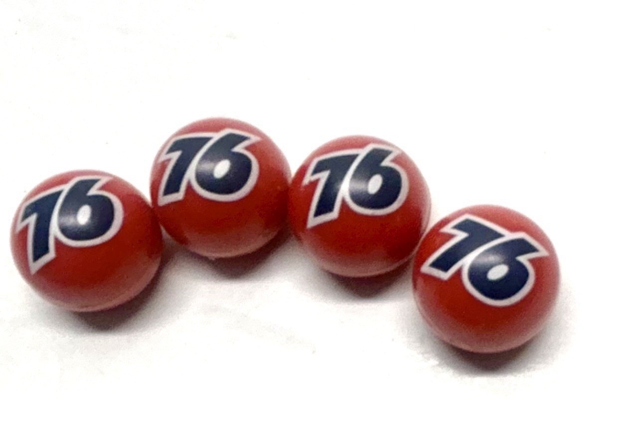 NOS Vintage 76 Union Oil Balls Tire Valve Stem Caps. Lot Of 4