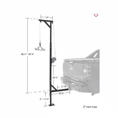 Kill Shot 500 lb. Capacity Deluxe Hitch-Mounted Deer Hoist with Swivel & Gambrel