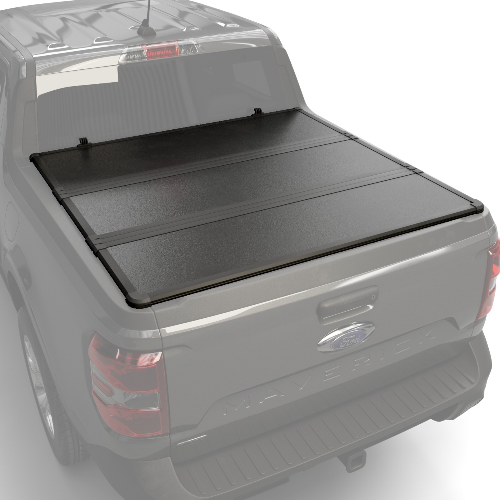 Hard Shell Folding Truck Bed Tonneau Cover|Fits 22 - 26 Ford Maverick 4\'6\