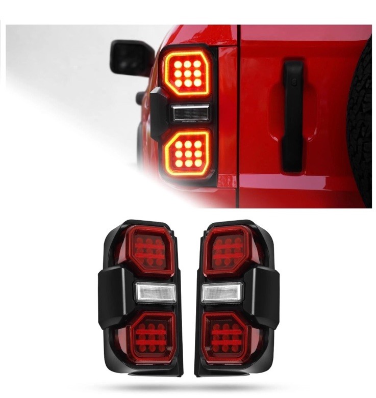 LED Tail Lights 2021 - 2026 Ford Bronco Rear Tail Lights Pair