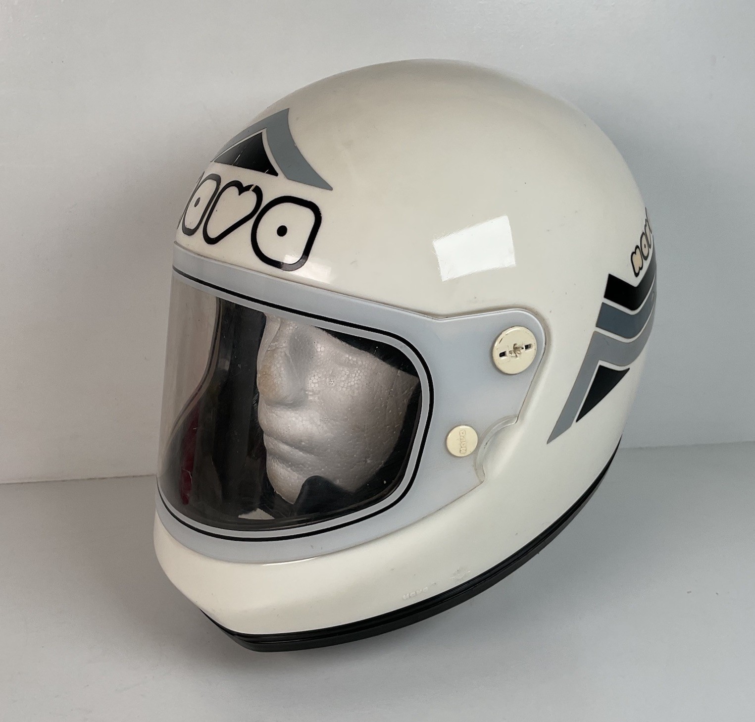 Vintage Nava Motorcycle Helmet | Full Face | White | Medium