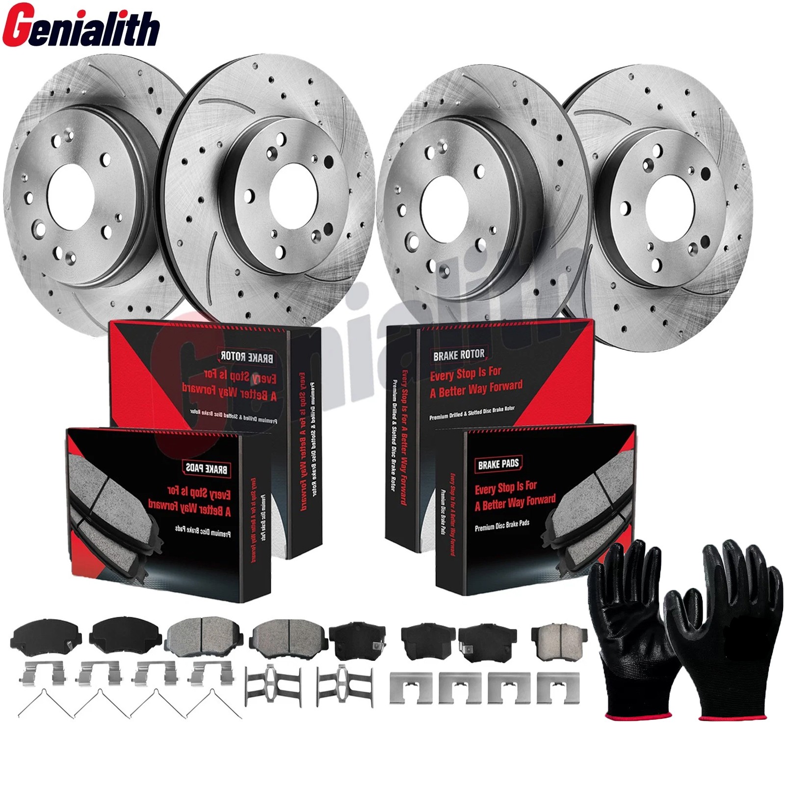 11.10 inch Front Rear Disc Rotors Ceramic Brake Pads for 2003-2011 Honda Element 11.10 inch Front Rear Disc Rotors Ceramic Brake Pads for 2003-2011 Honda Element