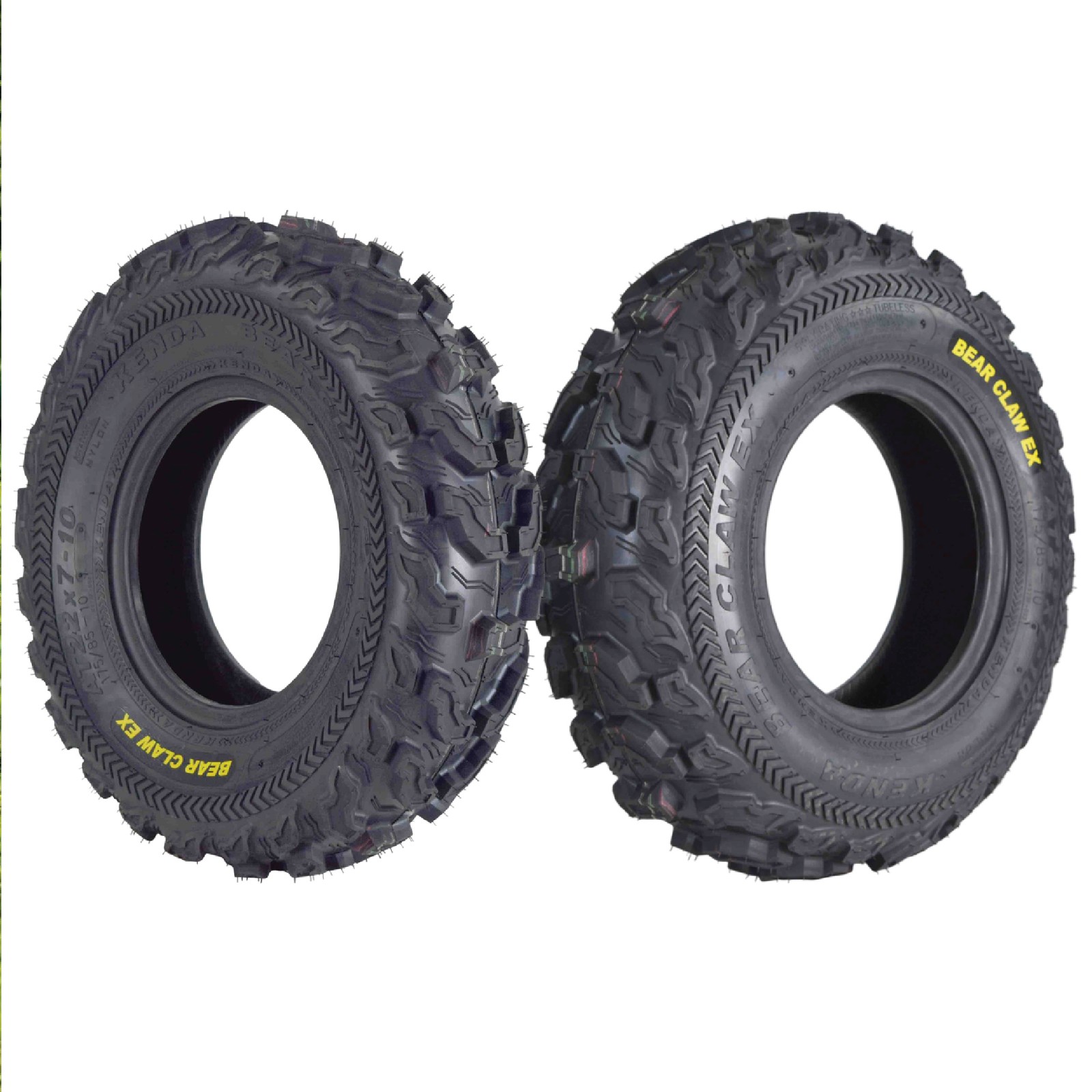 Kenda Bear Claw EX 22x7-10 Front ATV 6 PLY Tires Bearclaw 22x7x10 - 2 Pack