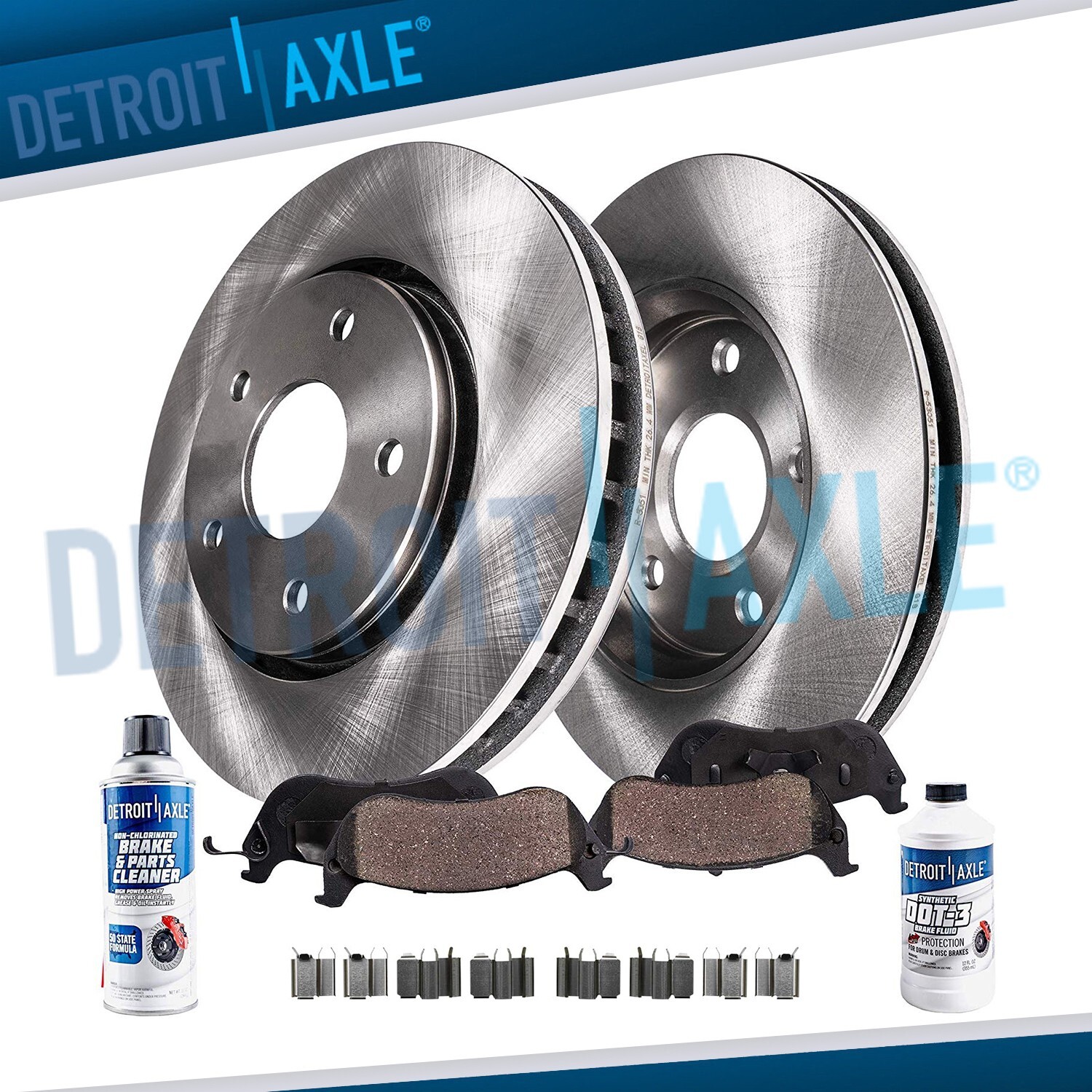 11.10 inch (282mm) Front Brake Rotors Ceramic Brake Pads Kit for Ford Windstar