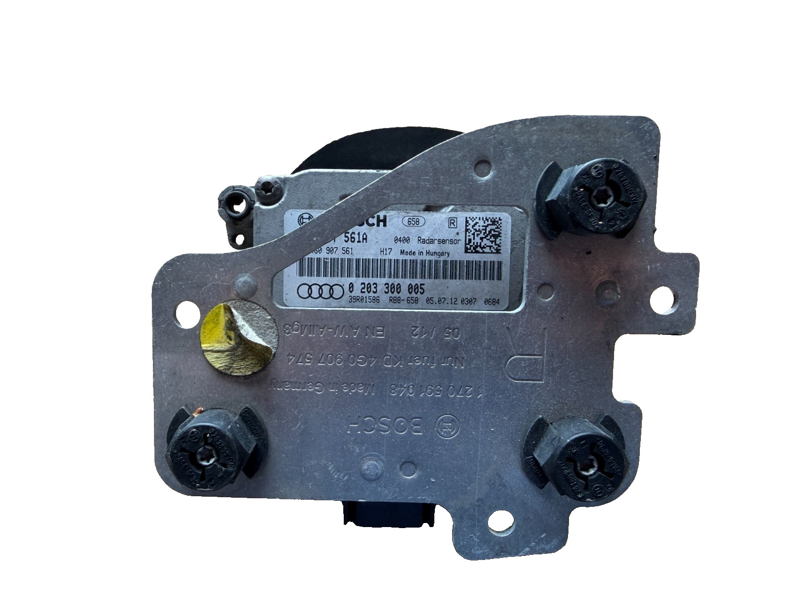 2012-2018 AUDI A6 CRUISE CONTROL DISTANCE SENSOR MODULE RIGHT OEM 4G0907561A