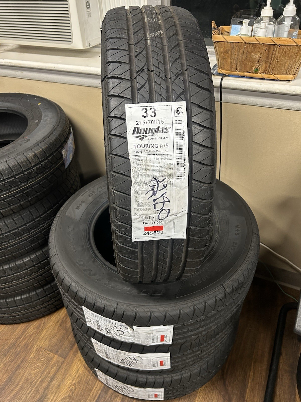 SET OF 4 BRAND NEW 215/70R16 DOUGLAS TOURING A/S 100H