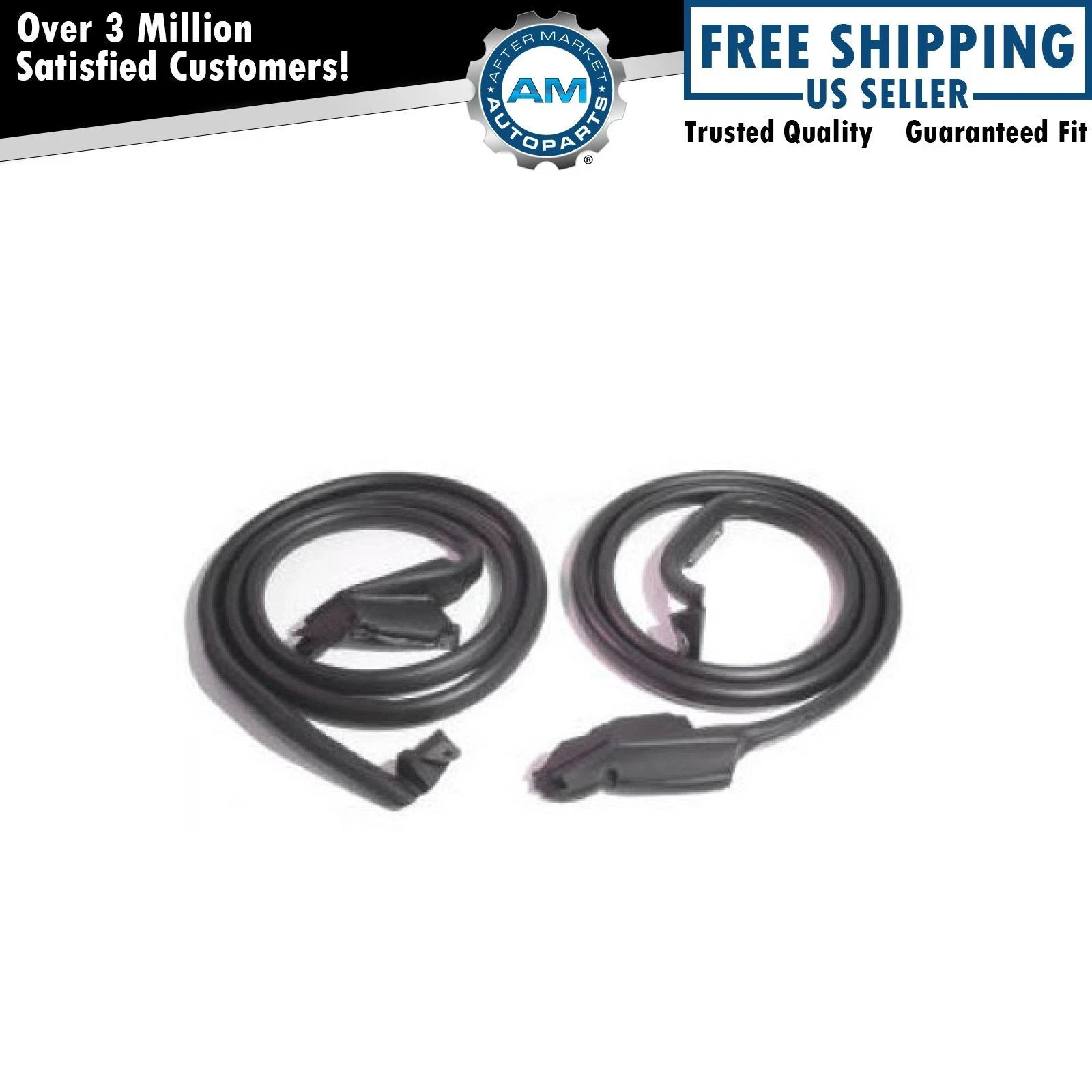 Door Weatherstrip Seal Kit Pair Set of 2 for 69-77 Chevy Corvette 2 Door Coupe