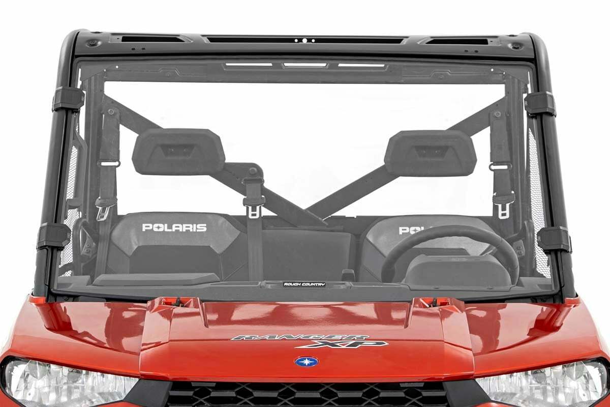 Rough Country Scratch Resistant Full Windshield for 13-25 Polaris Ranger