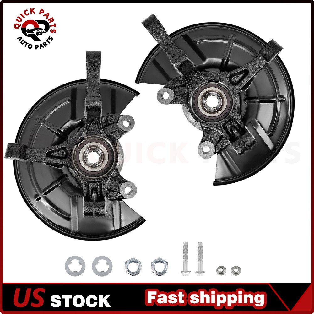 Front LH & RH Steering Knuckle Assembly w/Wheel Hub for Buick Encore Chevy Trax
