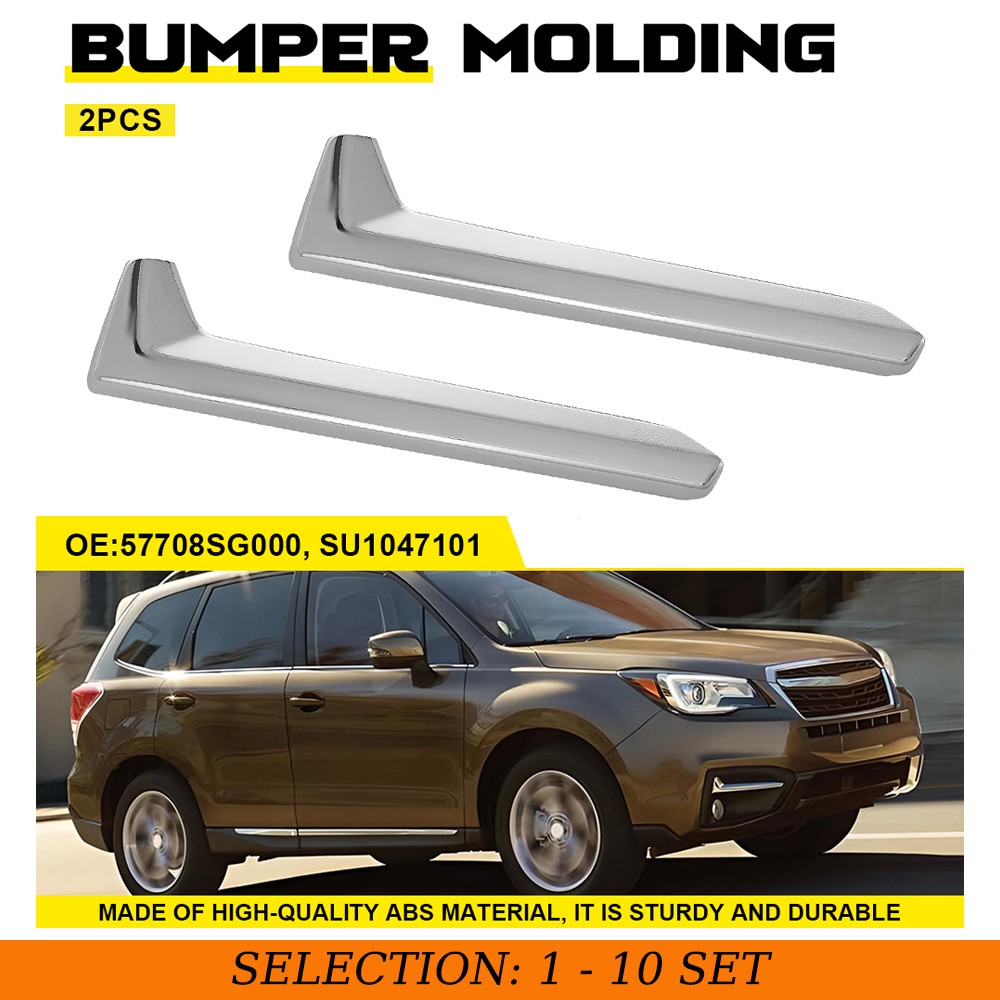 2-20PCS Bumper Cover Molding Fog Light Trim Chrome For 2017-2018 Subaru Forester