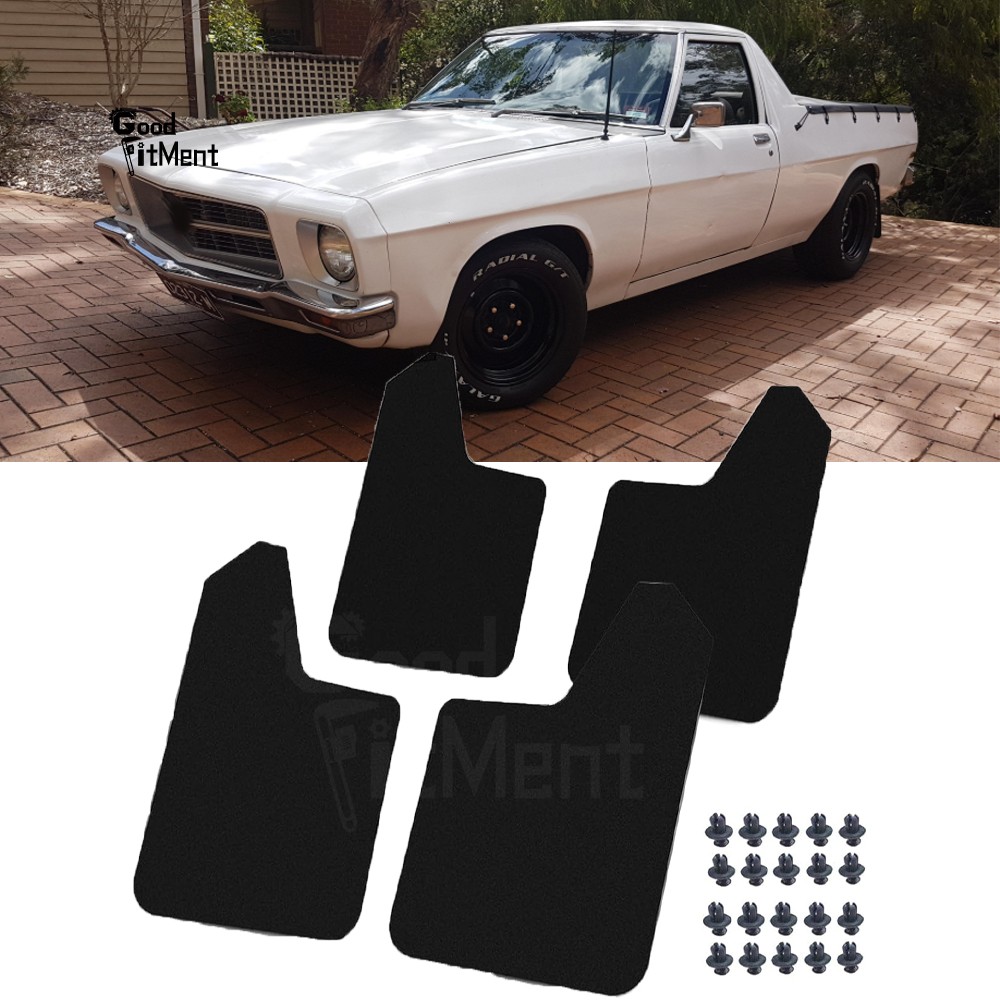 4x For Holden HQ Ute H Series Black Front & Rear Mud Flaps Mudguard Splash Guard