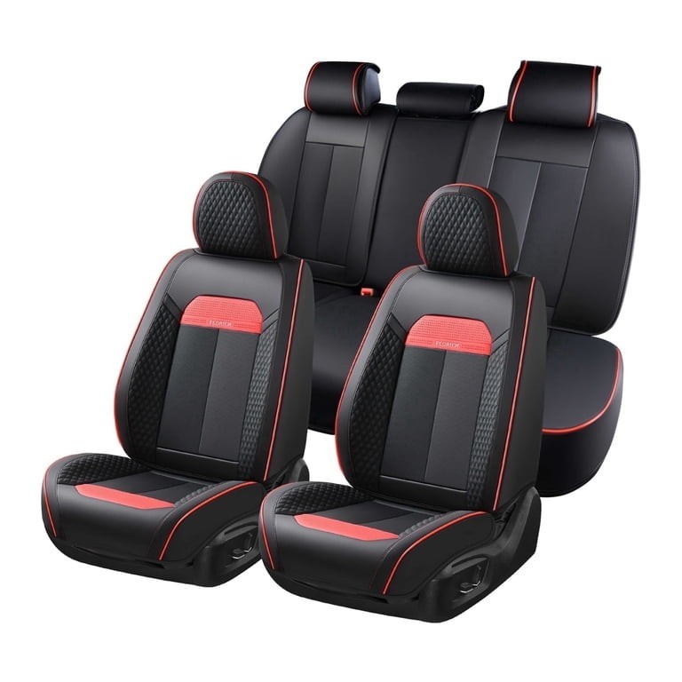 Car Seat Covers, 5 Seats Breathable&Waterproof Faux Leather Seat Protectors