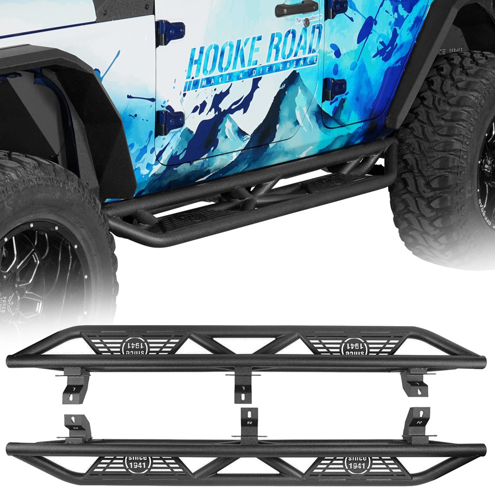 Fit 18-26 Jeep Wrangler JL 4Door Side Step Nerf Bar Running Board Rocker Guard