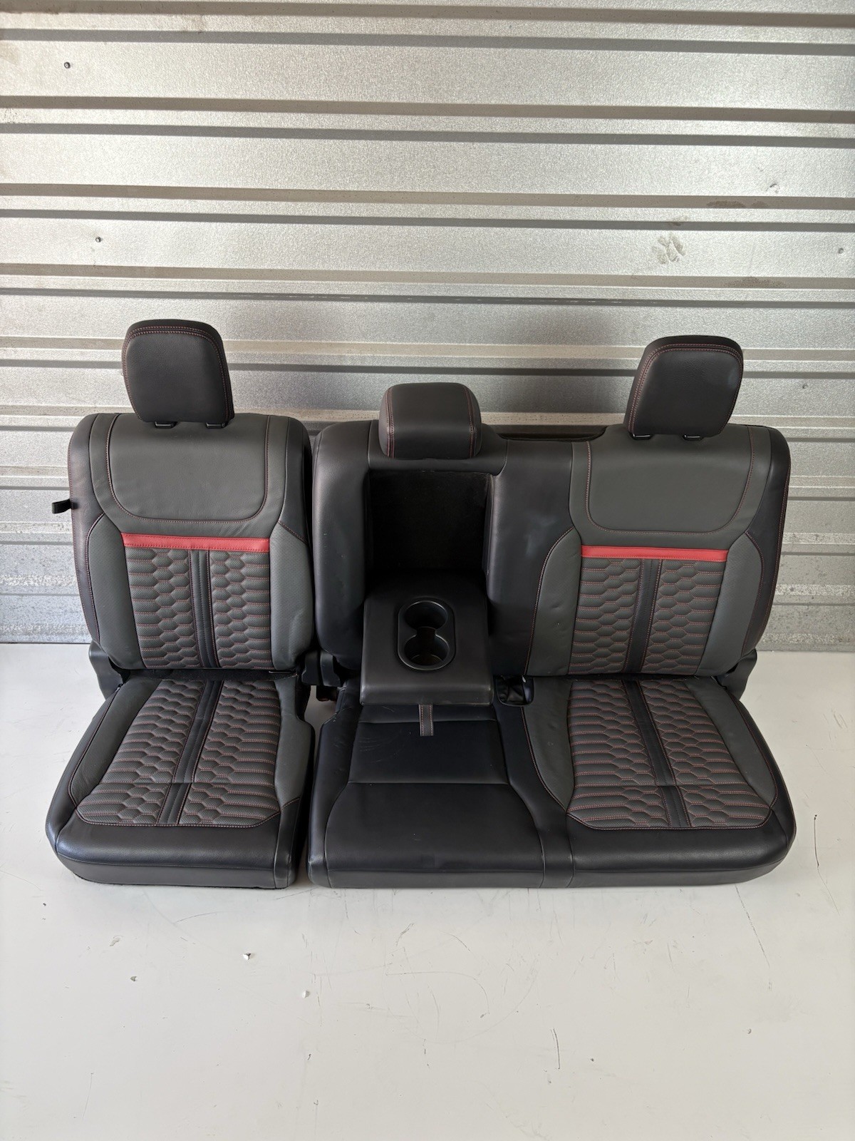 2021 2022 2023 OEM Ford F-150 Lariat Shelby Rear Bench Seat Red Stitching Heated