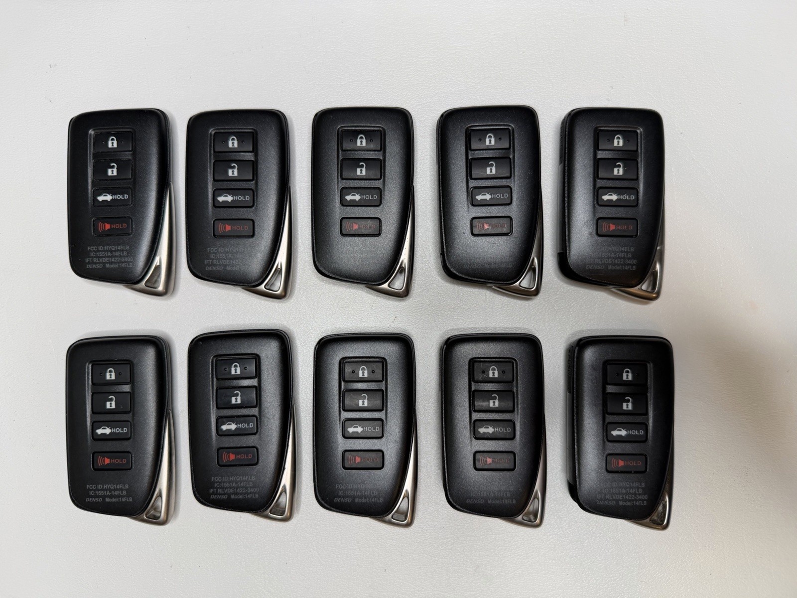 LOT OF 10 OEM LEXUS SMART KEY FOB LOT SEDAN HYQ14FLB 4 BUTTONS TESTED