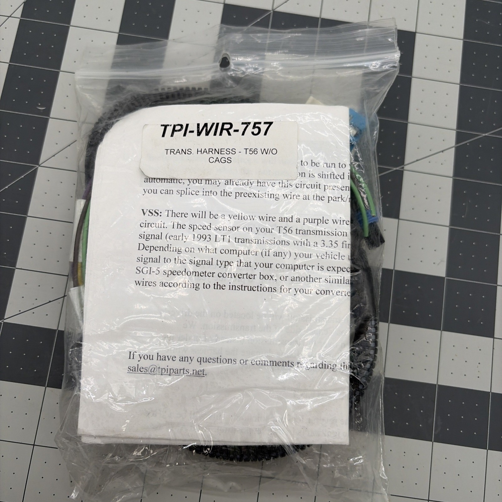 T56 6 Spd Manual Transmission Installation Wiring Harness w/o CAGS