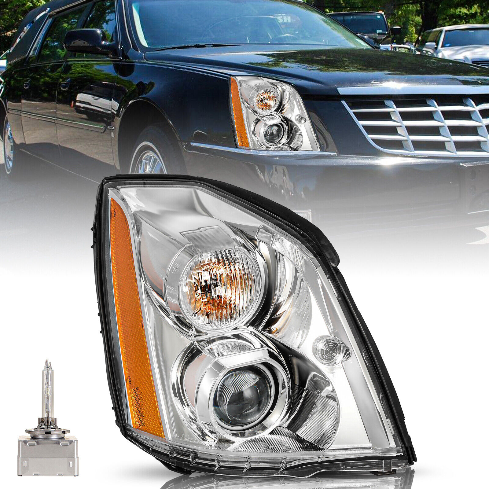 HID/Xenon Projector Headlight Passenger Right Side For 2006-2011 Cadillac DTS RH