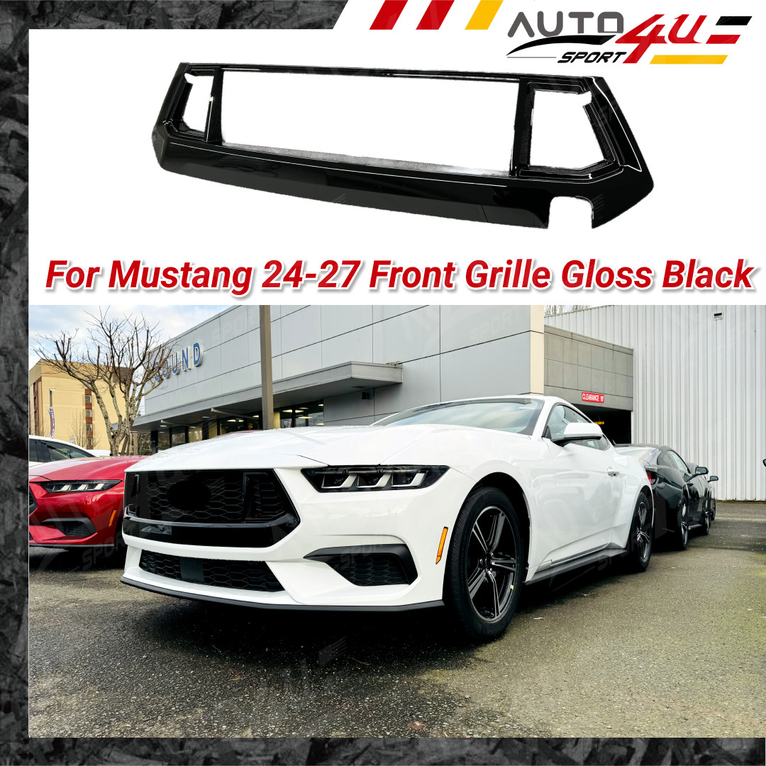 Front Grille Bumper Grill GT5.0 Style Gloss Black Fits 2024-27 Ford Mustang 7th