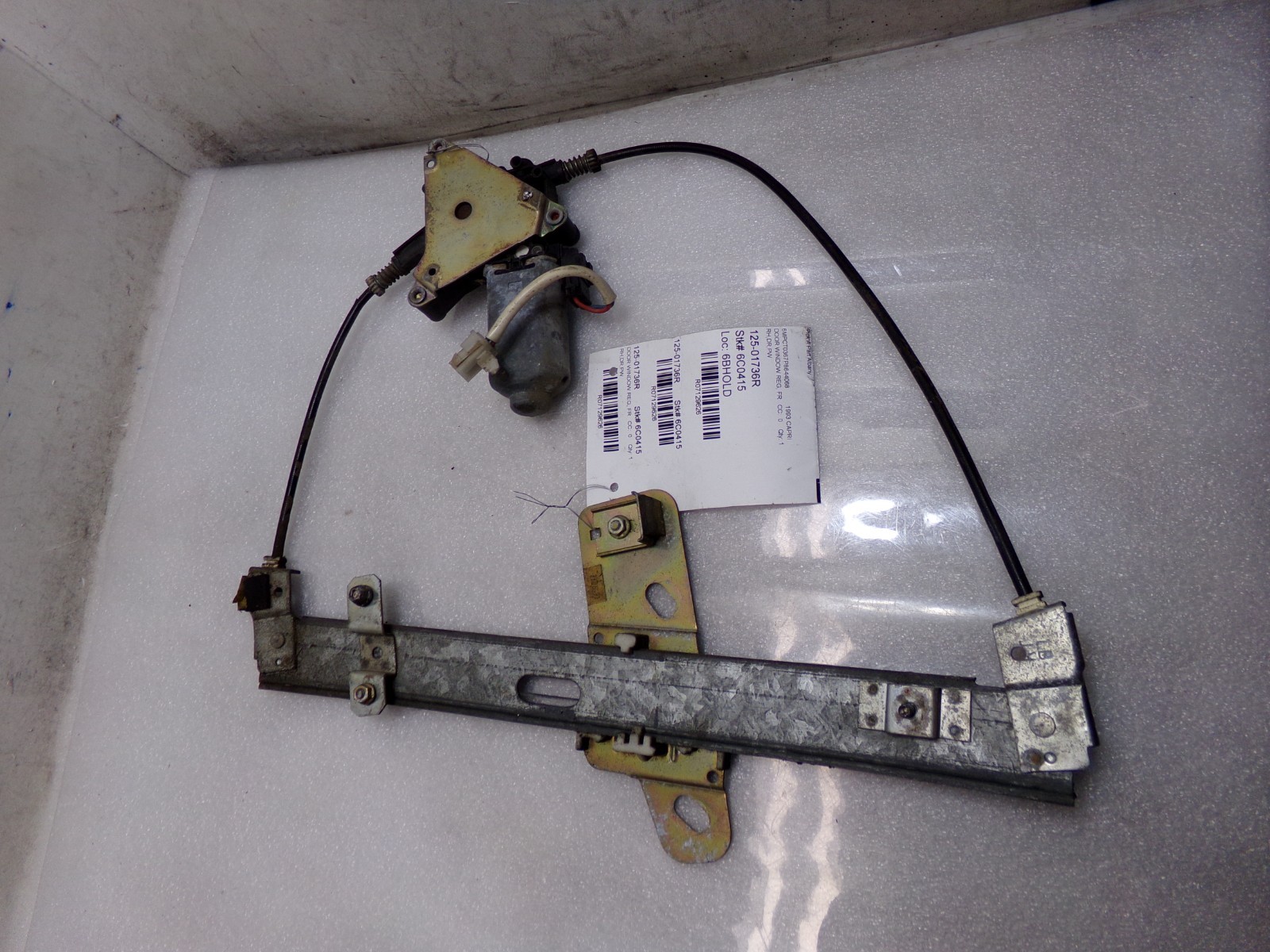 Right Passenger Side Power Window Regulator w/ Motor RH fits 91-94 Mercury Capri Right Passenger Side Power Window Regulator w/ Motor RH fits 91-94 Mercury Capri