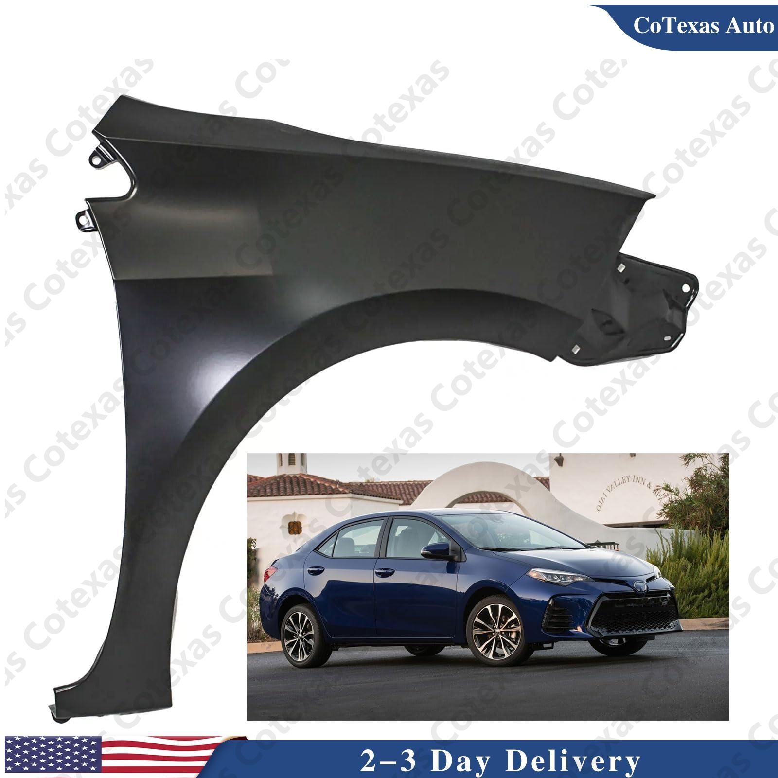 New TO1241248 Front Passenger Side Fender Fit 2014-2018 Toyota Corolla