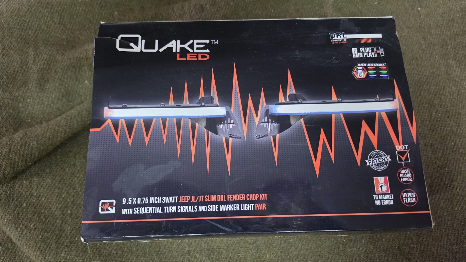 Quake LED QTE1180 Slim DRL Sahara/Overland Fender CHOP Light Kit