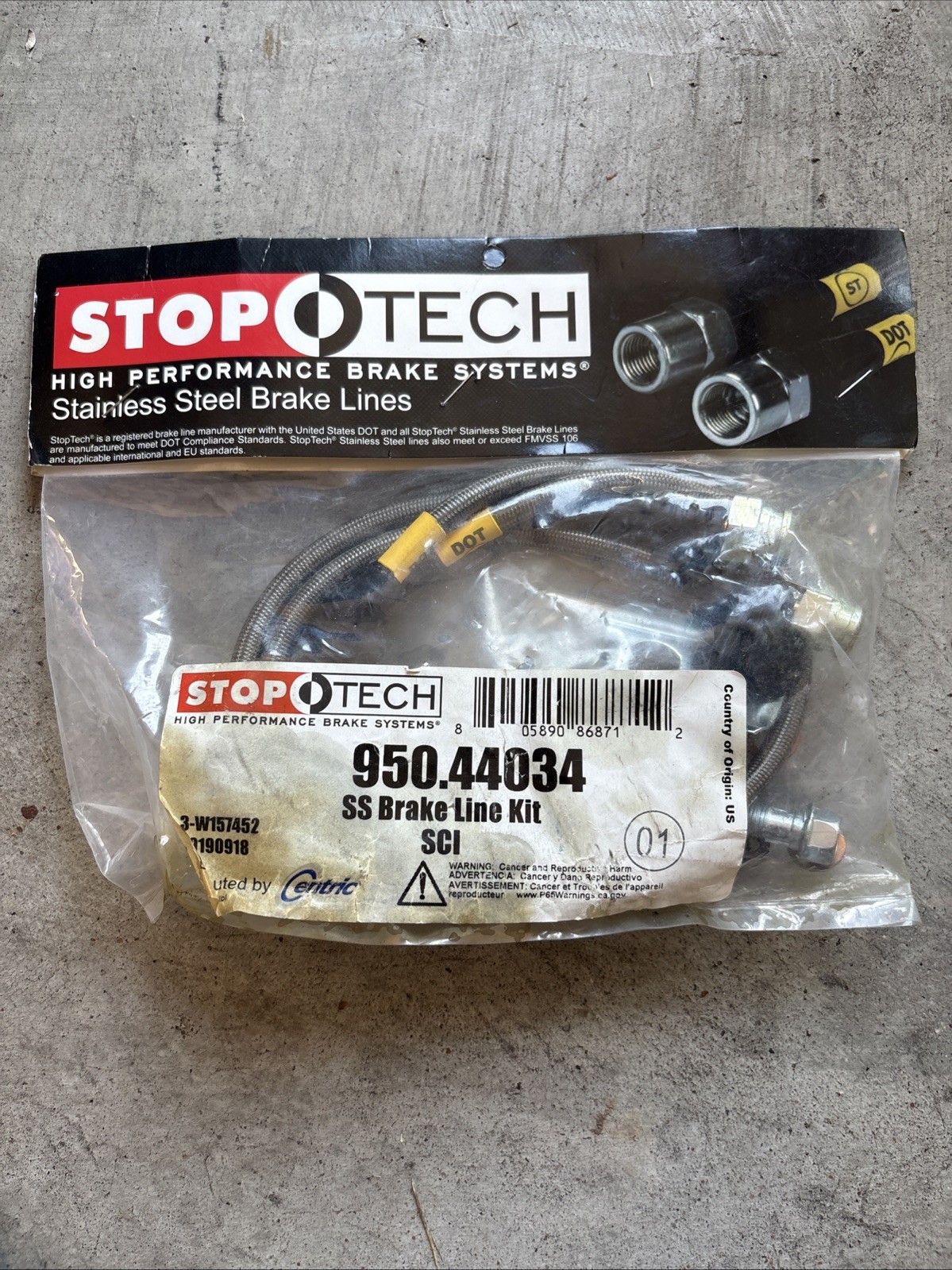Stoptech Stainless Steel Braided Brake Line Kit Front Position 13-21 FRS+GR86+BR