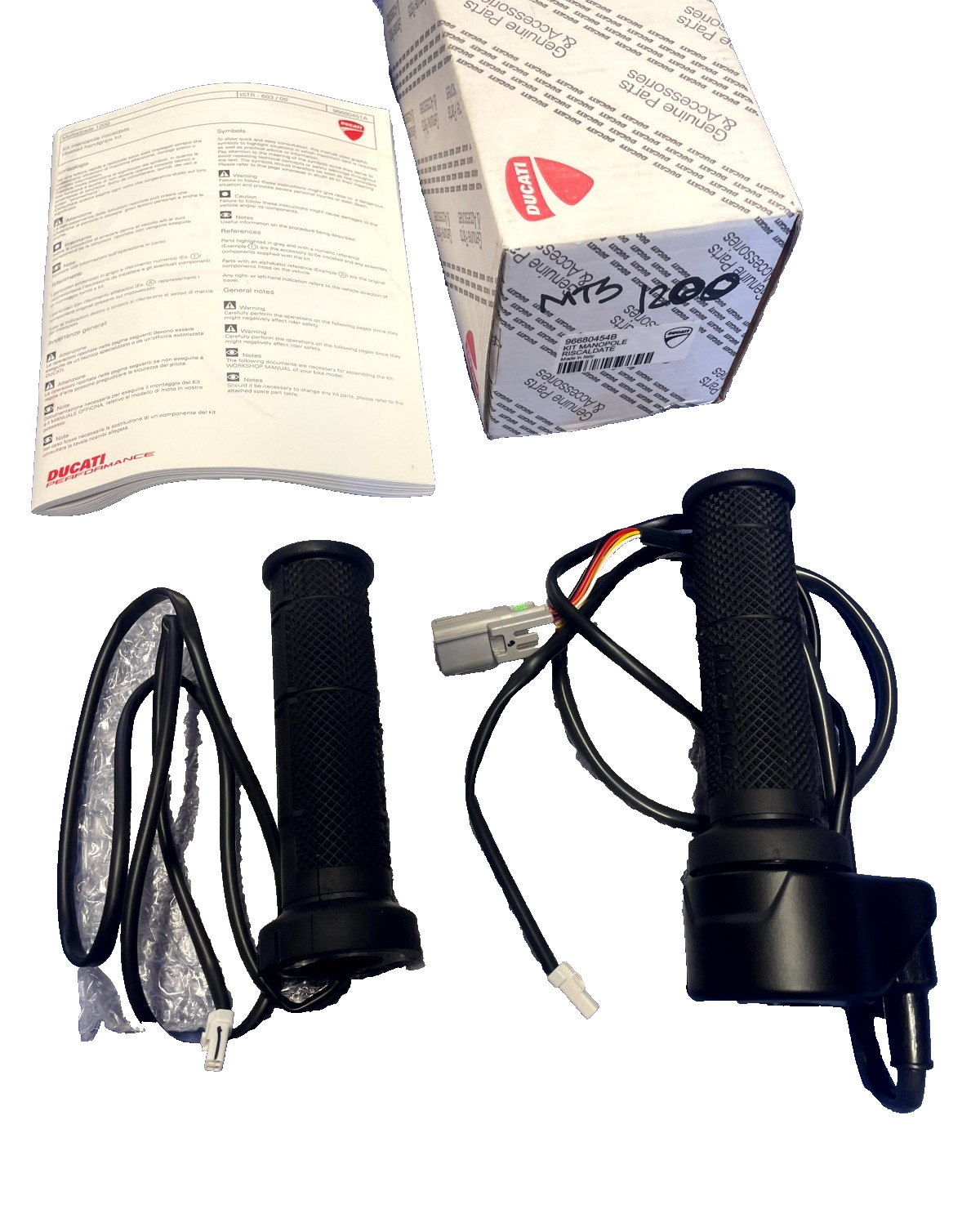 Ducati Multistrada 1200 1260 Heated Hand Grip Set OEM Plug Play Kit 96680454B