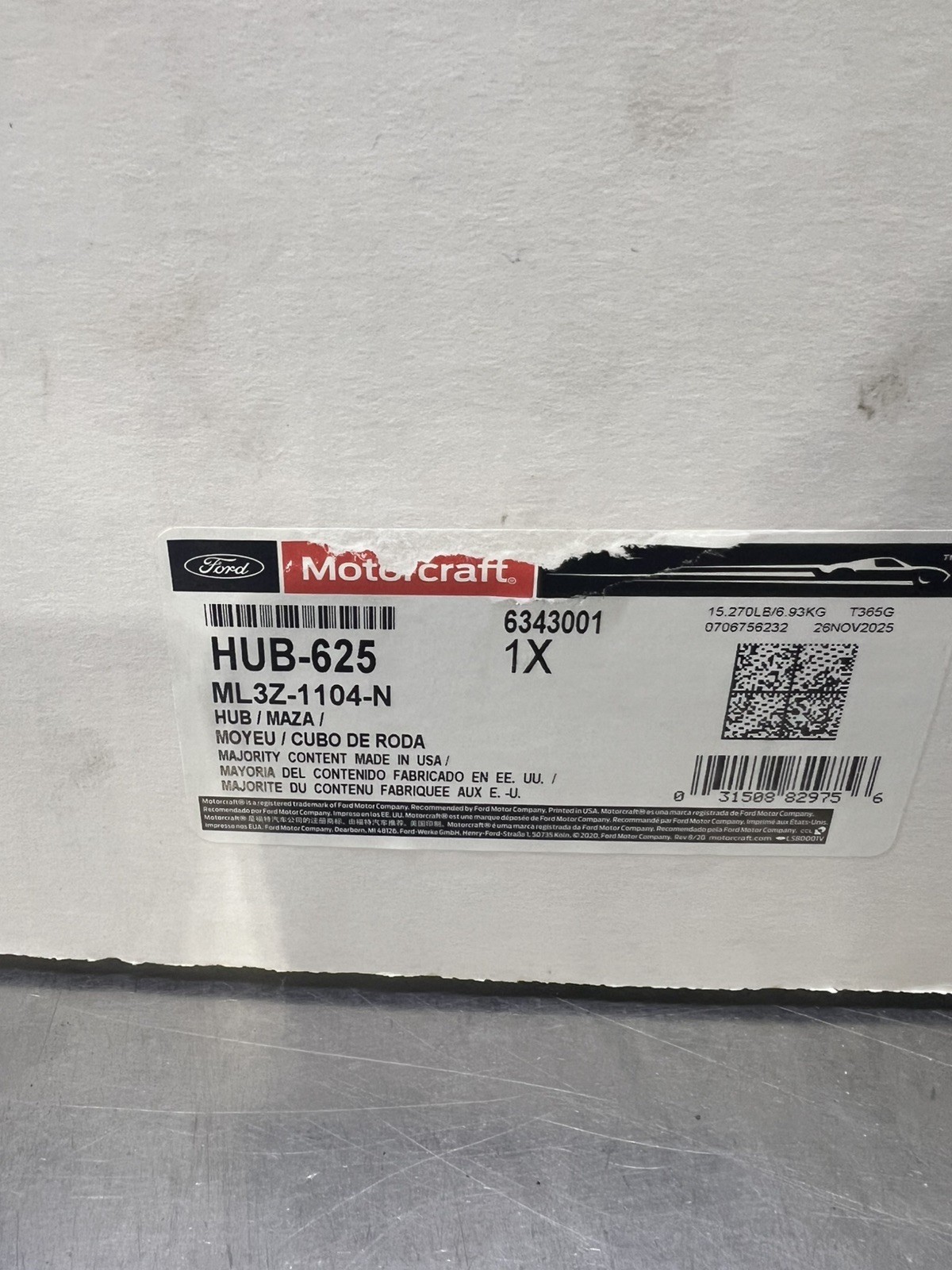 Genuine Ford Hub & Bearing ML3Z-1104-N