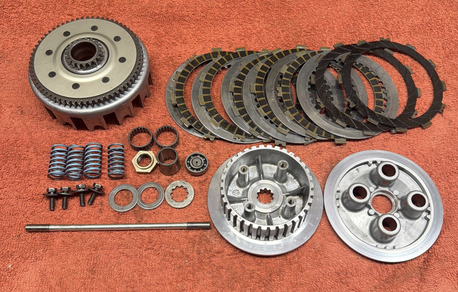 2001 99-02 KAWASAKI KX125 OEM COMPLETE Engine CLUTCH Disc BASKET HUB ASSEMLBY