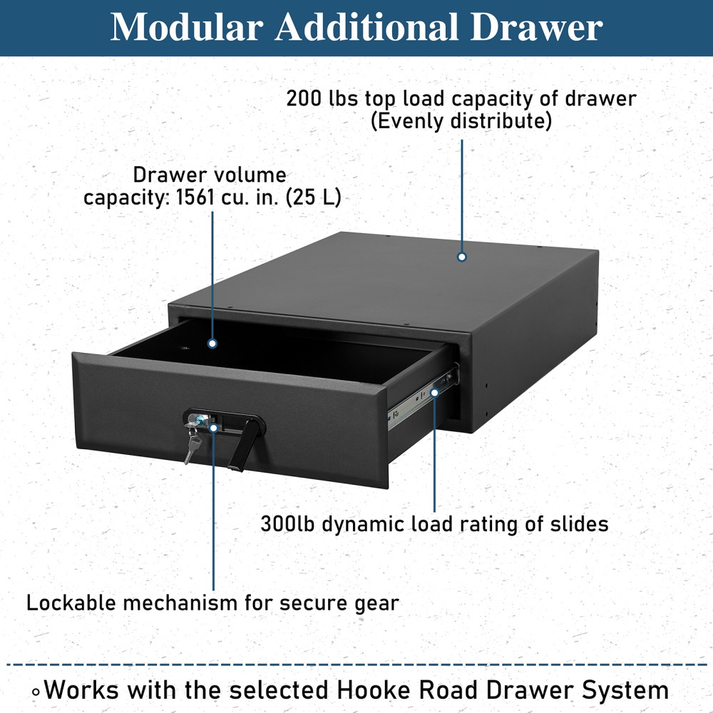 Rear Interior Drawer Storage Boxes For Jeep Wrangler JK JL Ford Bronco 15-26 4Dr
