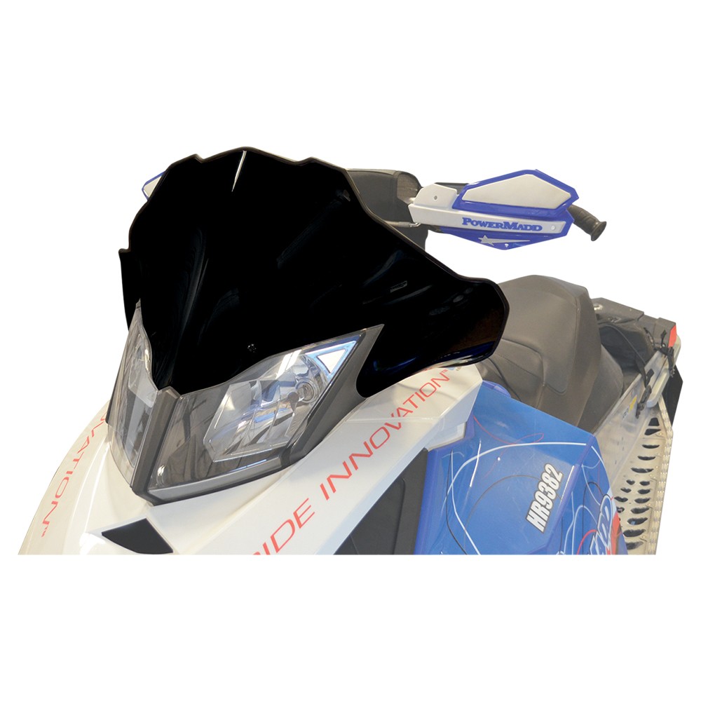 Powermadd Cobra Windshield-12in.-Black for 2012-2020 Ski-Doo Summit Sport 600