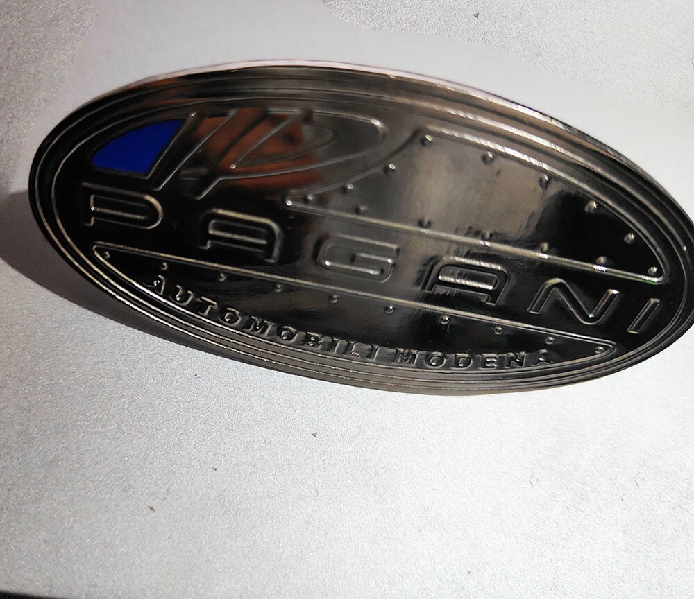 Early Pagani Zonda Bonnet Hood Ornament Badge Emblem Brass Chrome