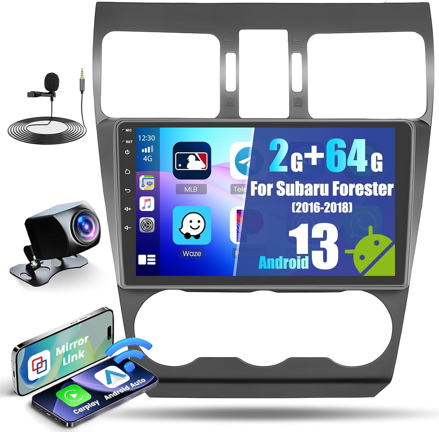 Hikity 9in Car Stereo 2GB 64GB Wireless CarPlay Subaru Hikity 9in Car Stereo 2GB 64GB Wireless CarPlay Subaru