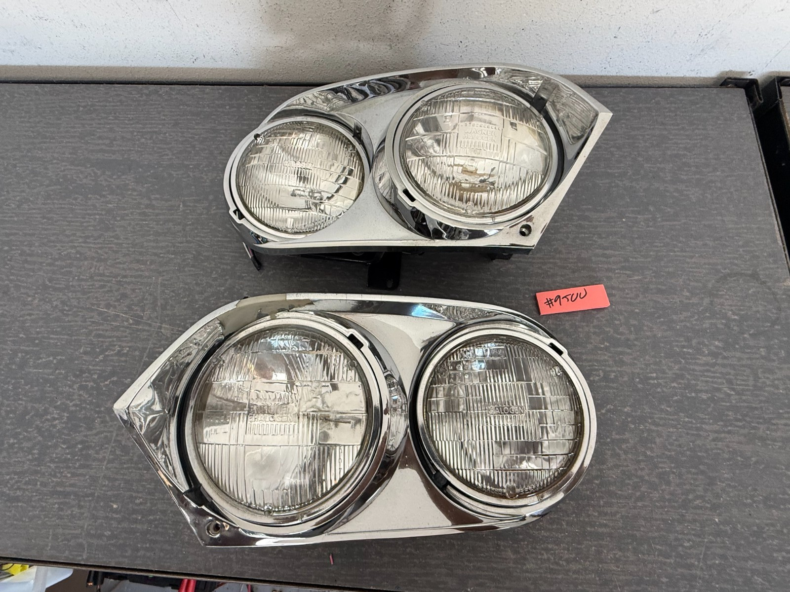 1976-1991 Jaguar XJS OEM Left & Right QUAD Headlight Assemblies + Chrome Bezels 1976-1991 Jaguar XJS OEM Left & Right QUAD Headlight Assemblies + Chrome Bezels