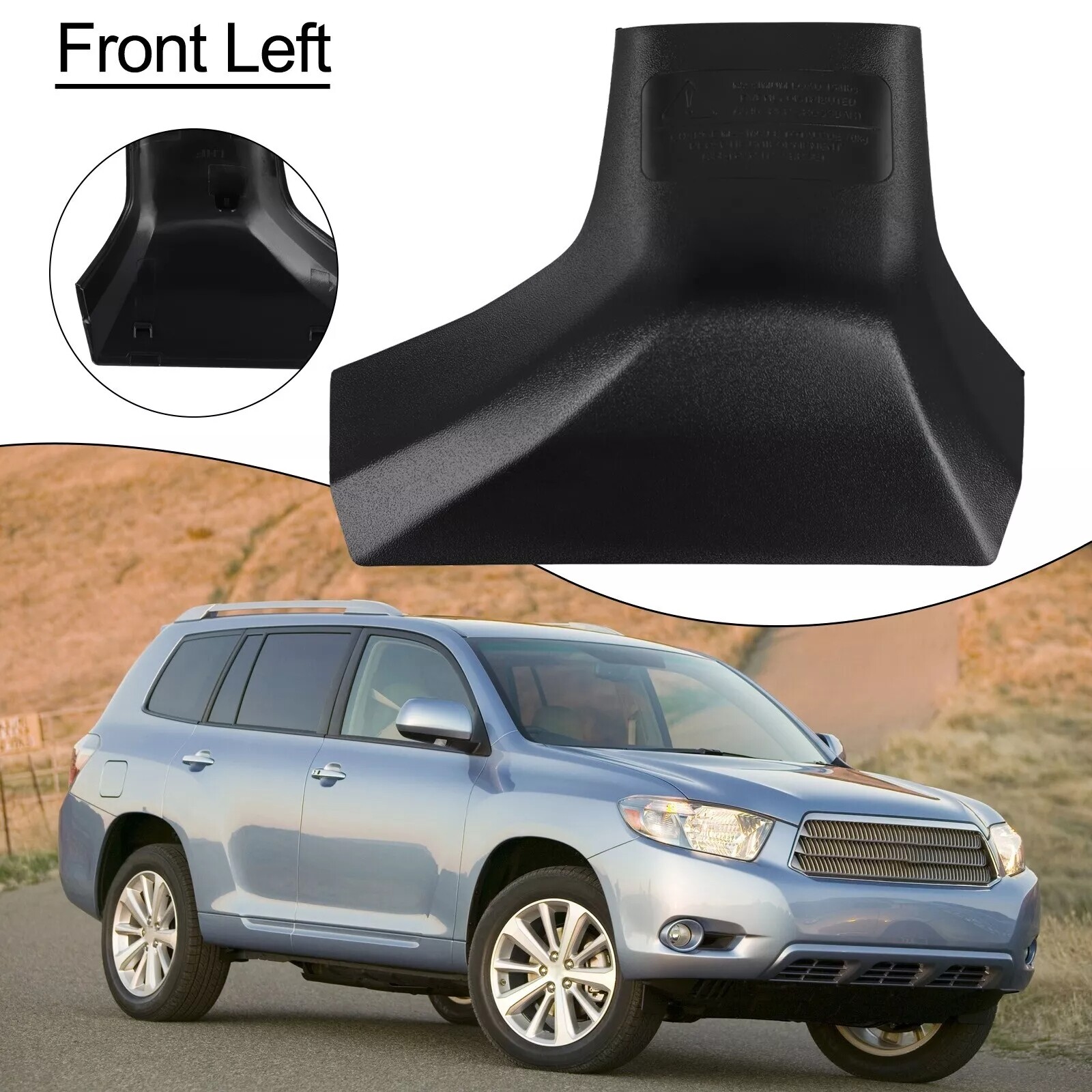 4x Car Roof Rack Cross Bar End Cover Cap For Toyota Highlander XLE XSE 2020-2024