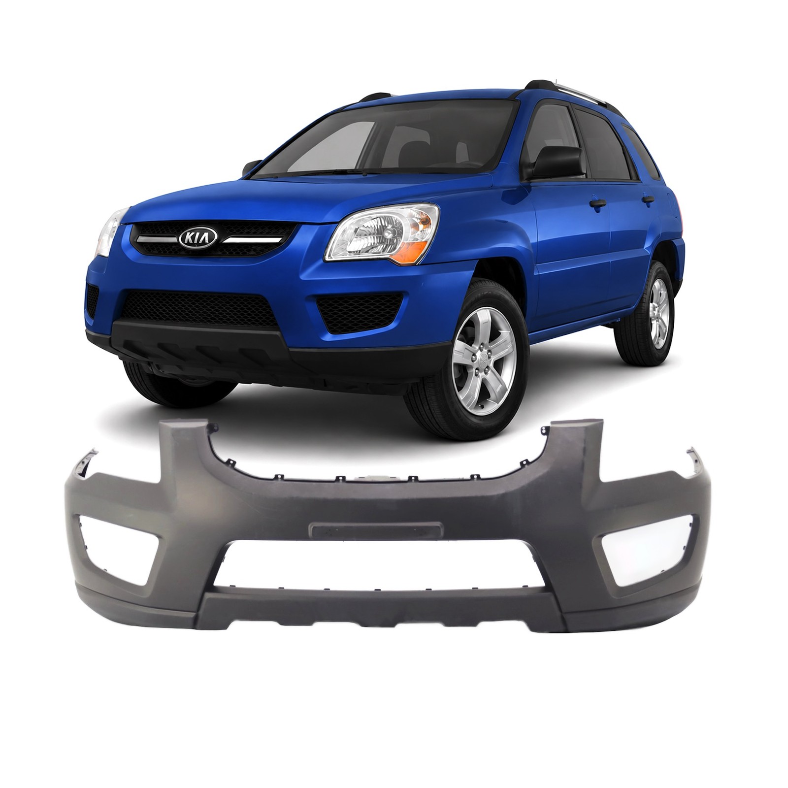 Bumper Cover For 2009-2010 Kia Sportage KI1000144 Front Primed Bumper Cover For 2009-2010 Kia Sportage KI1000144 Front Primed