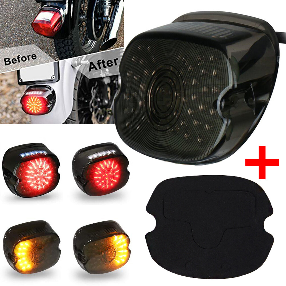 LED Smoke Tail Brake Light Low Profile Fit For Harley Dyna Road King XL 833 1200