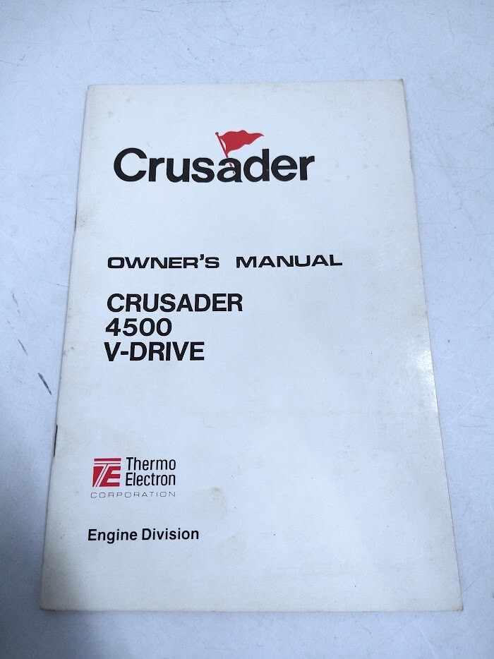 Crusader 94223, 4500 V-Drive Owners Manual