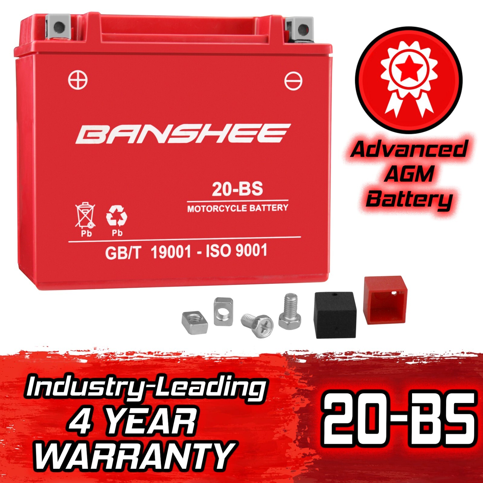 Banshee Replacement YTX20-BS Battery - High Performance Power Sports, AGM