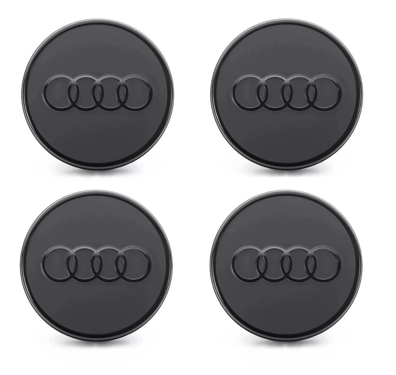 Audi Hubcap Set Center Caps Wheel Matte Black 85H071006A