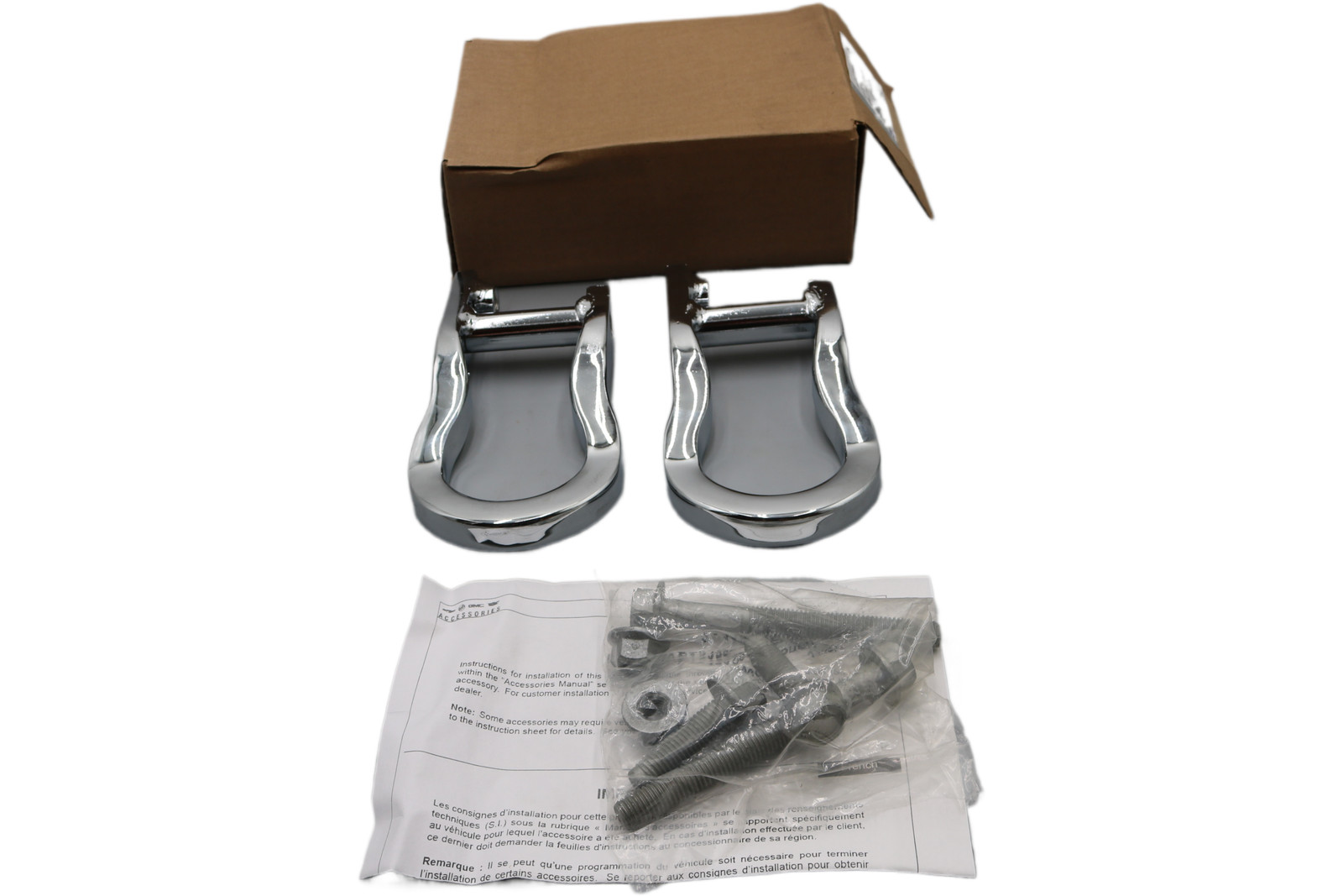 84072462 NEW OEM 2007-2019 GMC SIERRA CHEVROLET SILVERADO 1500 TOW HOOKS CHROME