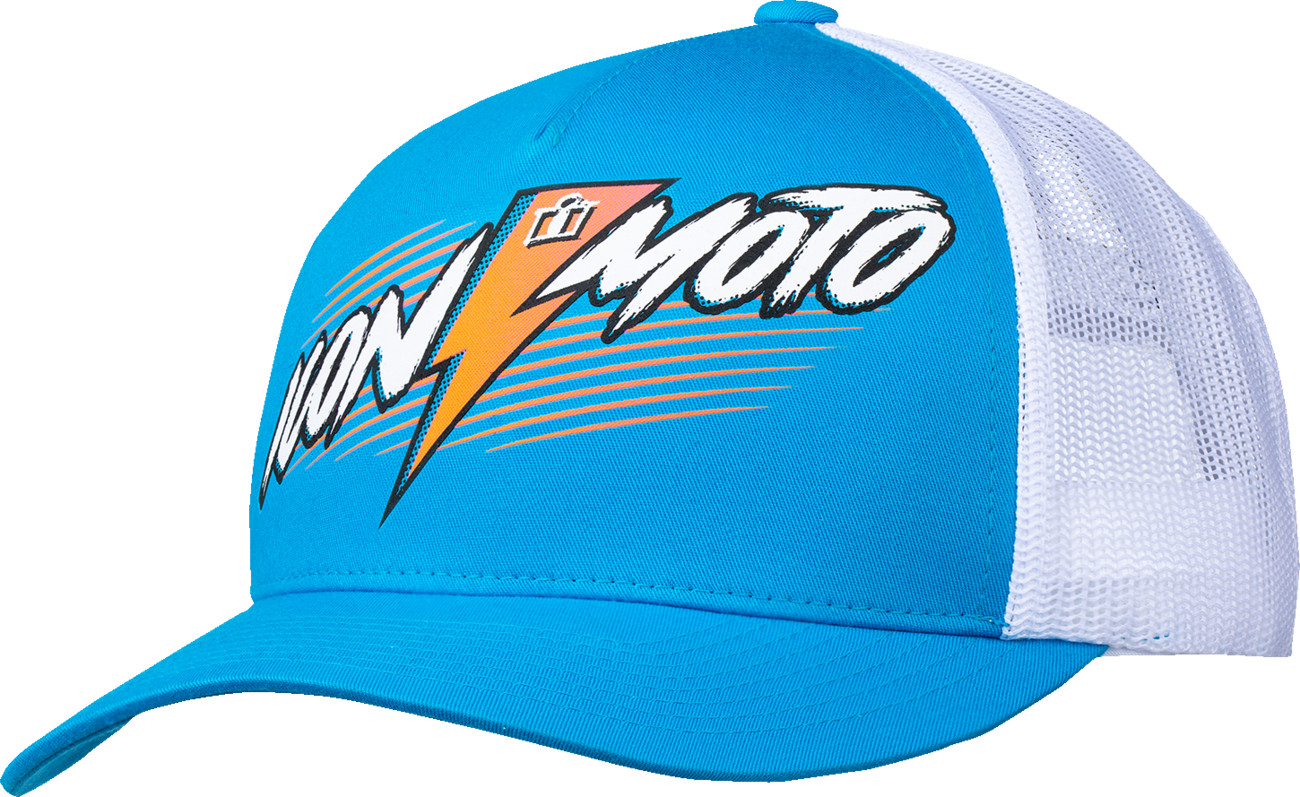 Icon Rad Dawn Trucker Hat Blue 6 Panel Retro Fit 2501-4333