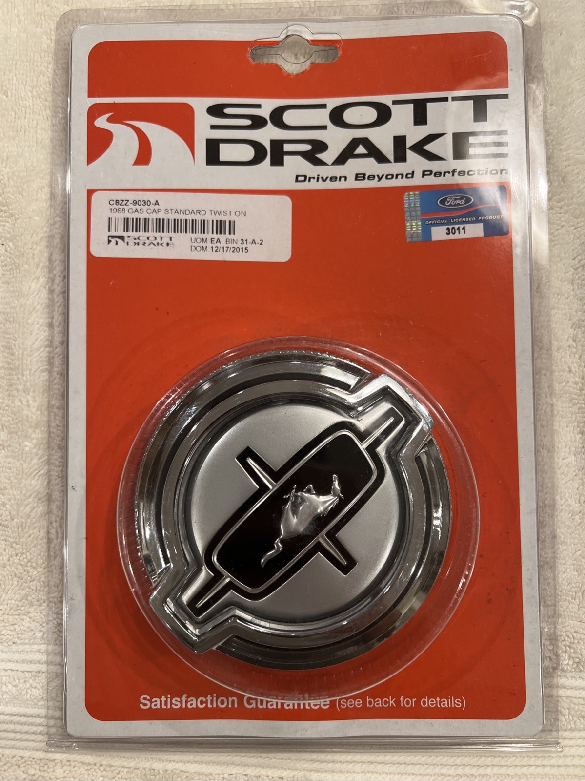 1968 Ford Mustang Fuel Tank Cap With Running Horse Emblem By Scott Drake 1968 Ford Mustang Fuel Tank Cap With Running Horse Emblem By Scott Drake