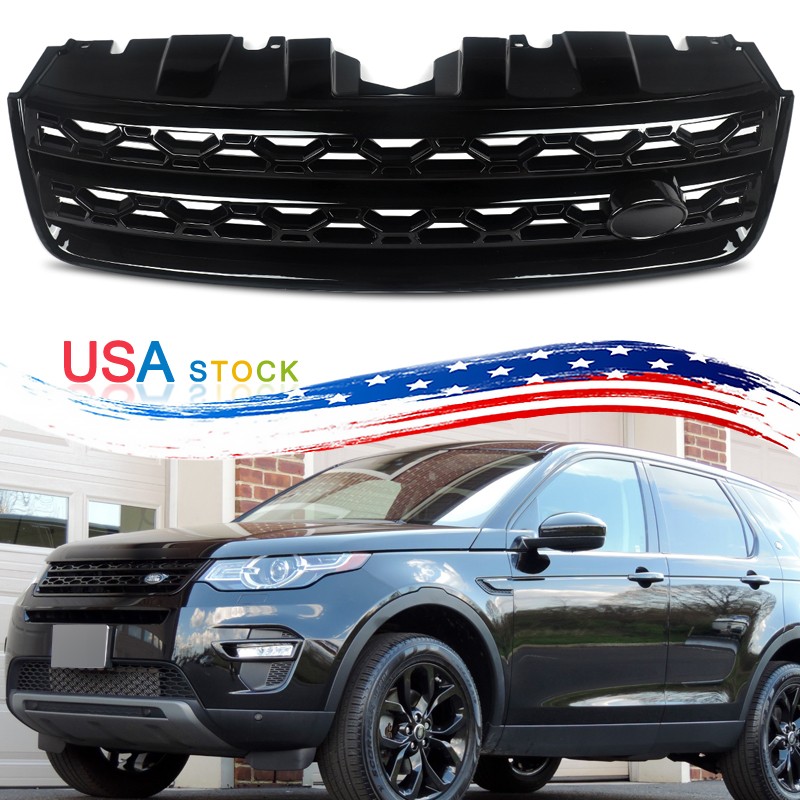 Fit 2016-2019 Land Rover Discovery Sport Gloss Black Front Bumper Grille Replace Fit 2016-2019 Land Rover Discovery Sport Gloss Black Front Bumper Grille Replace