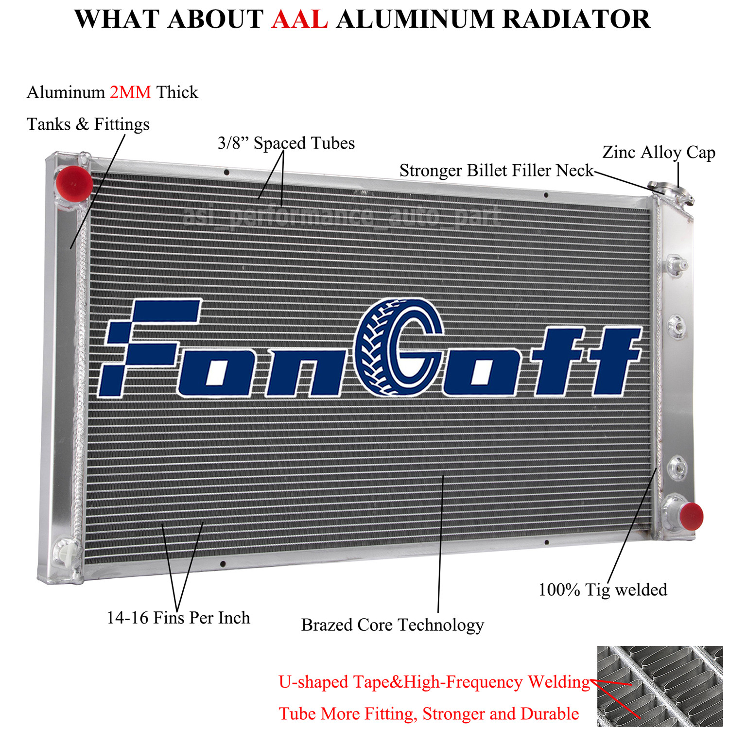 Aluminum 3 Row Radiator For 1989-1991 Chevy GMC V2500 V3500 R2500 R3500 7.4L