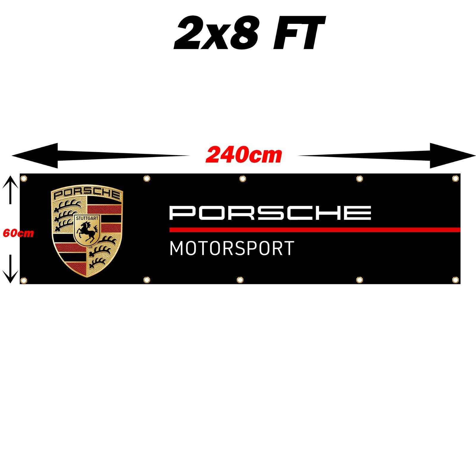 German Motorsport Stuttgart Car Flag Banner 2x8FT Carrera 240x60cm Garage Indoor
