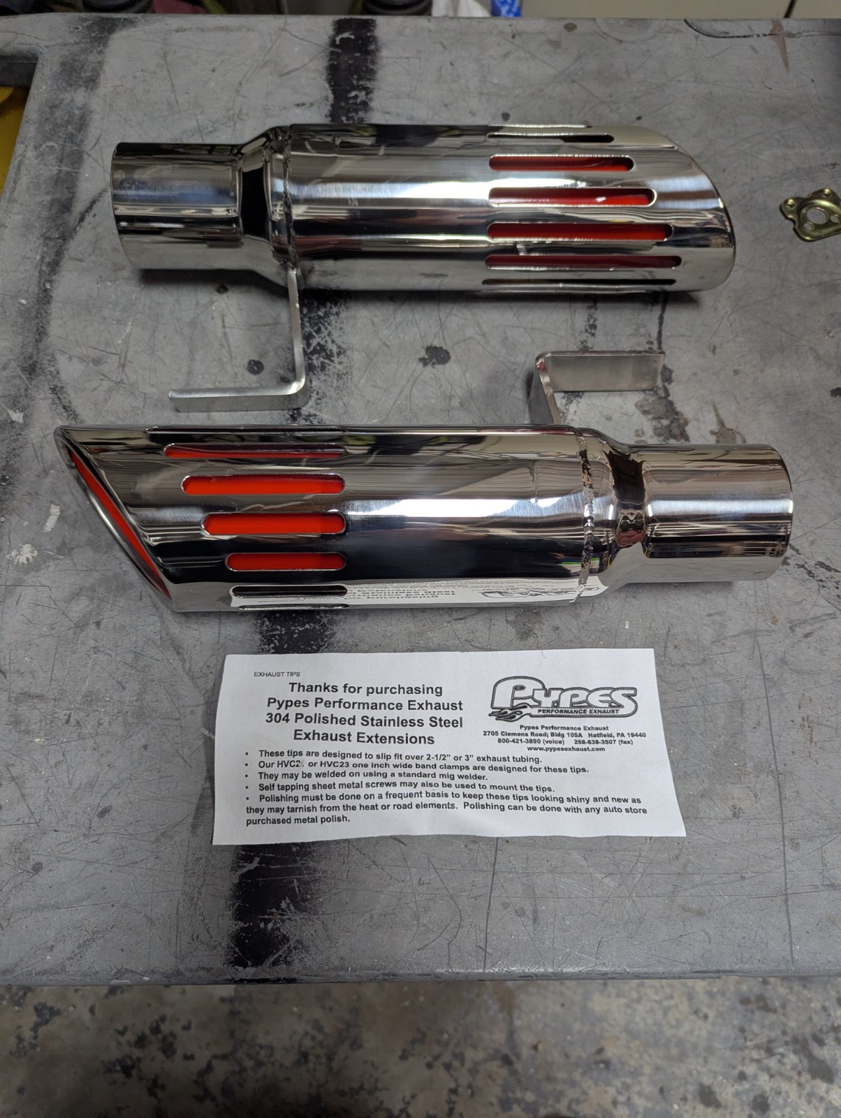 1971-74 Roadrunner Charger 2.5”inch Stainless slotted tips. New  By Pypes 