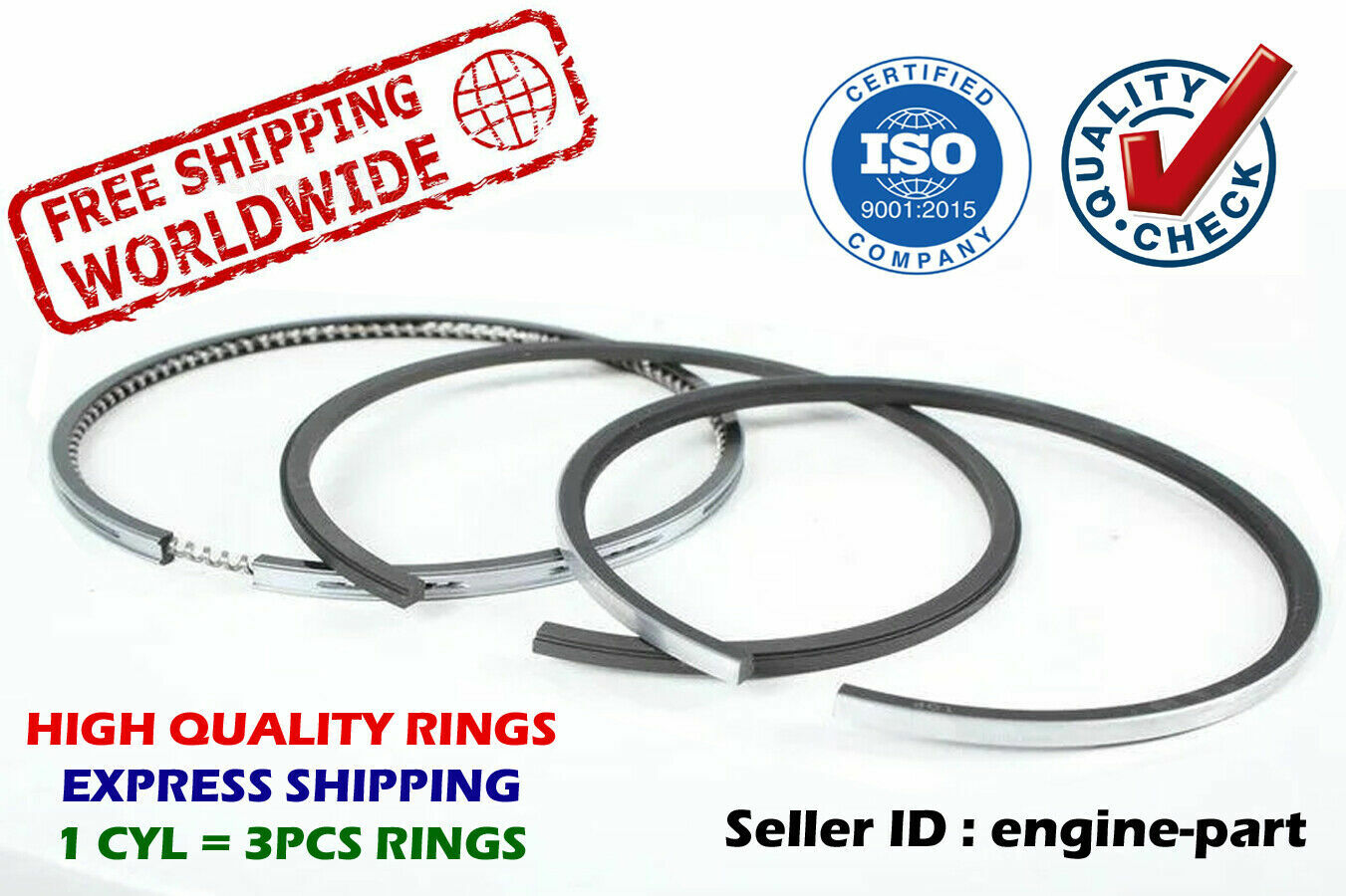 fit Piston Rings 99.96mm STD Sea-Doo 4-TEC GTX SC LTD 420890380 SBT 49-112 PWC